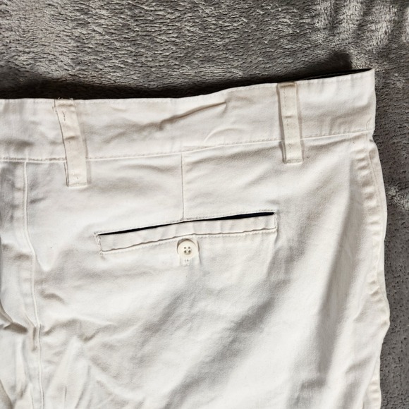 Nat Nast Shorts Men's38X10 (Tag 36) White Flat Front Cotton Cargo Casual Cream - Picture 9 of 11